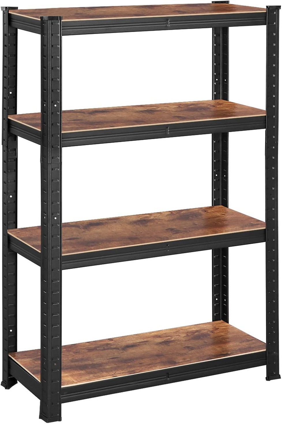 Songmics hyllykkö, 40 × 80 × 160 cm, säädettävä, rustiikinruskea/musta, GLR044B11