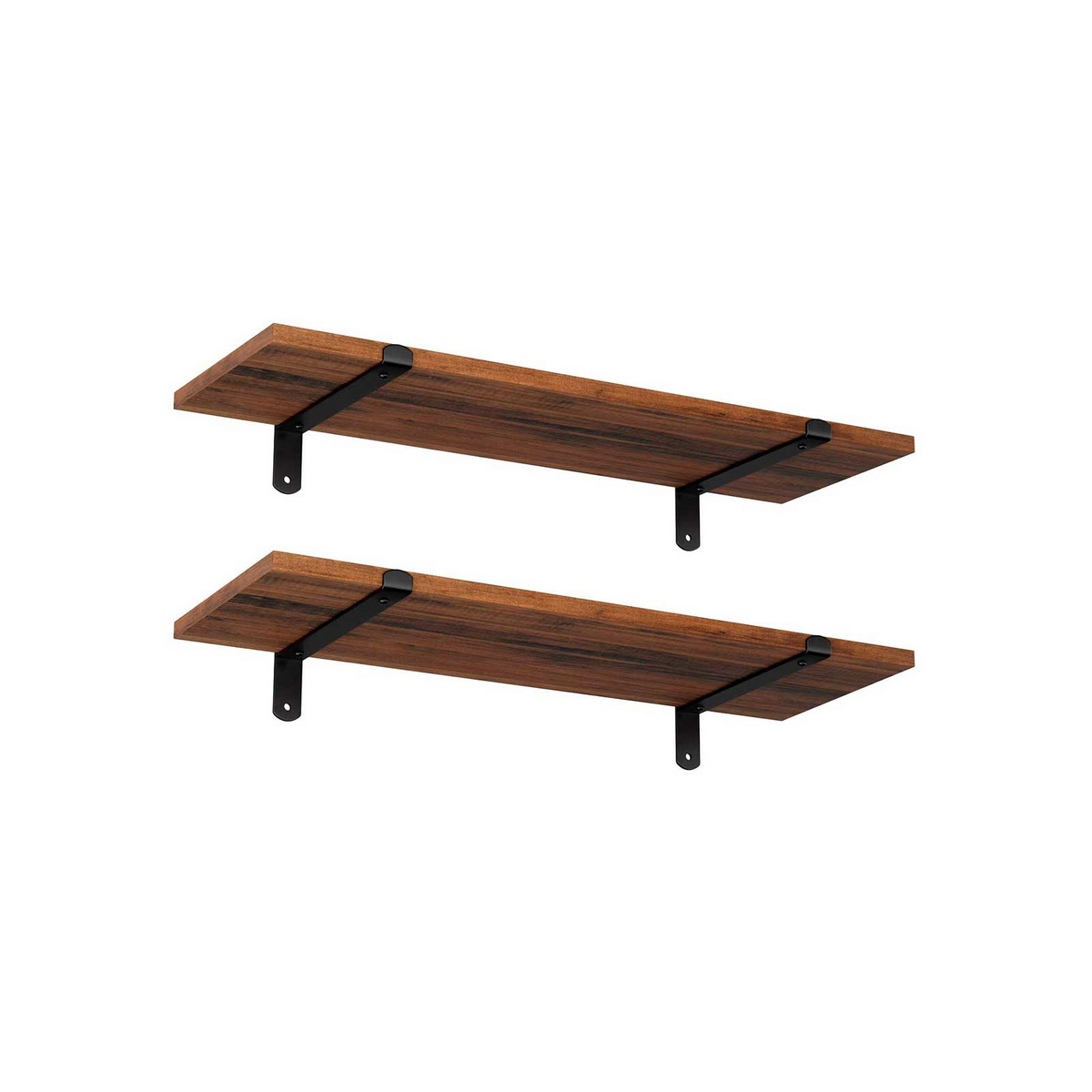 Songmics seinähylly, 2 kpl, 60 × 20 × 7 cm, ruskea/musta, LWS04NB