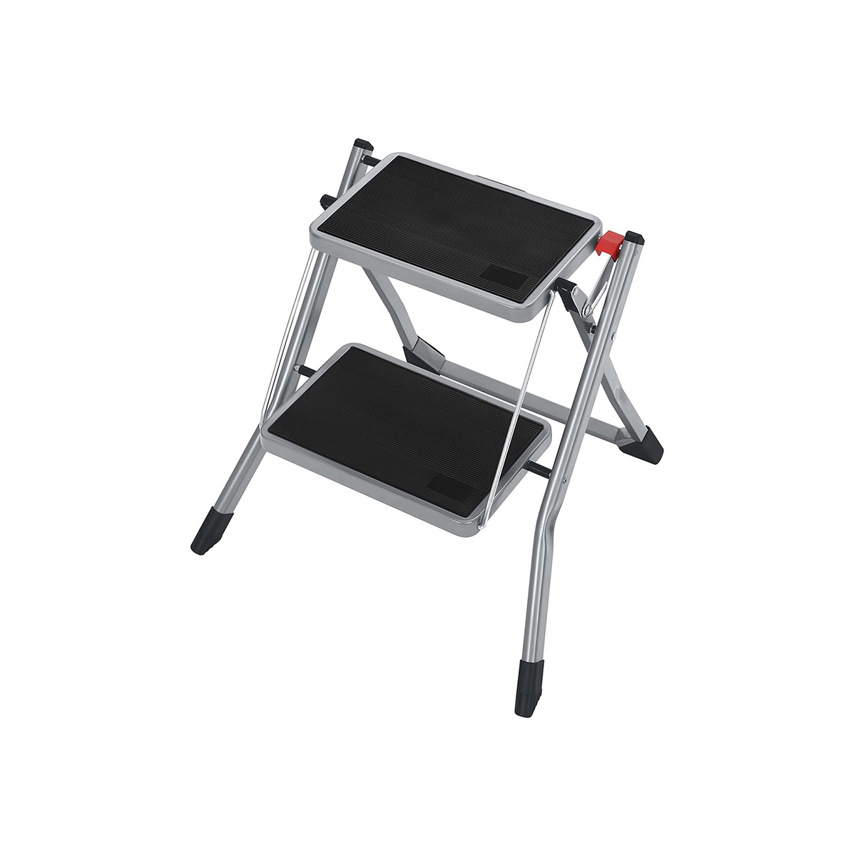 Songmics porrastikkaat, 2 askelmaa, 20 cm, kokoontaitettava, harmaa/musta, GSL002GY01