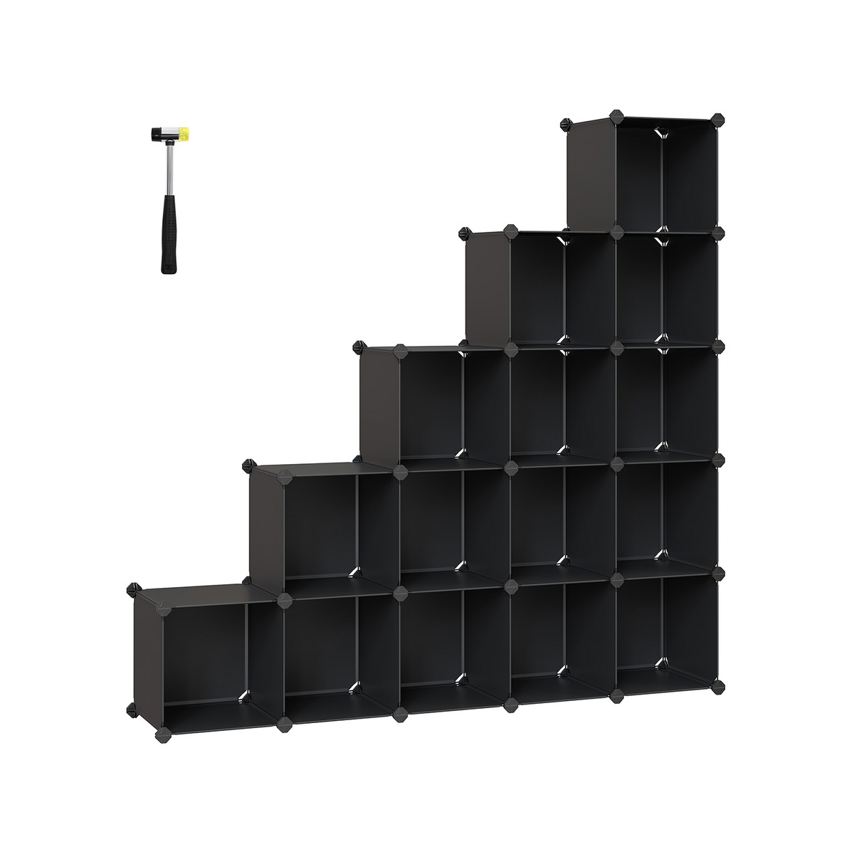 Songmics kenkäteline, pinottava, musta, LPC44BK