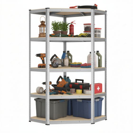 Songmics hyllykkö, 1 kpl, 70 × 40 × 43 cm, hopea/luonnonbeige, GLR080E01