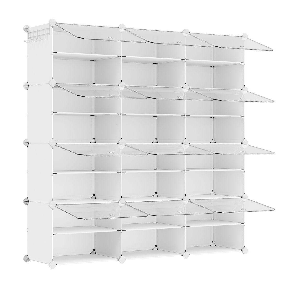 Songmics kenkäteline, 12 tasoa, säädettävä, pilvenvalkoinen, ULPC040W01