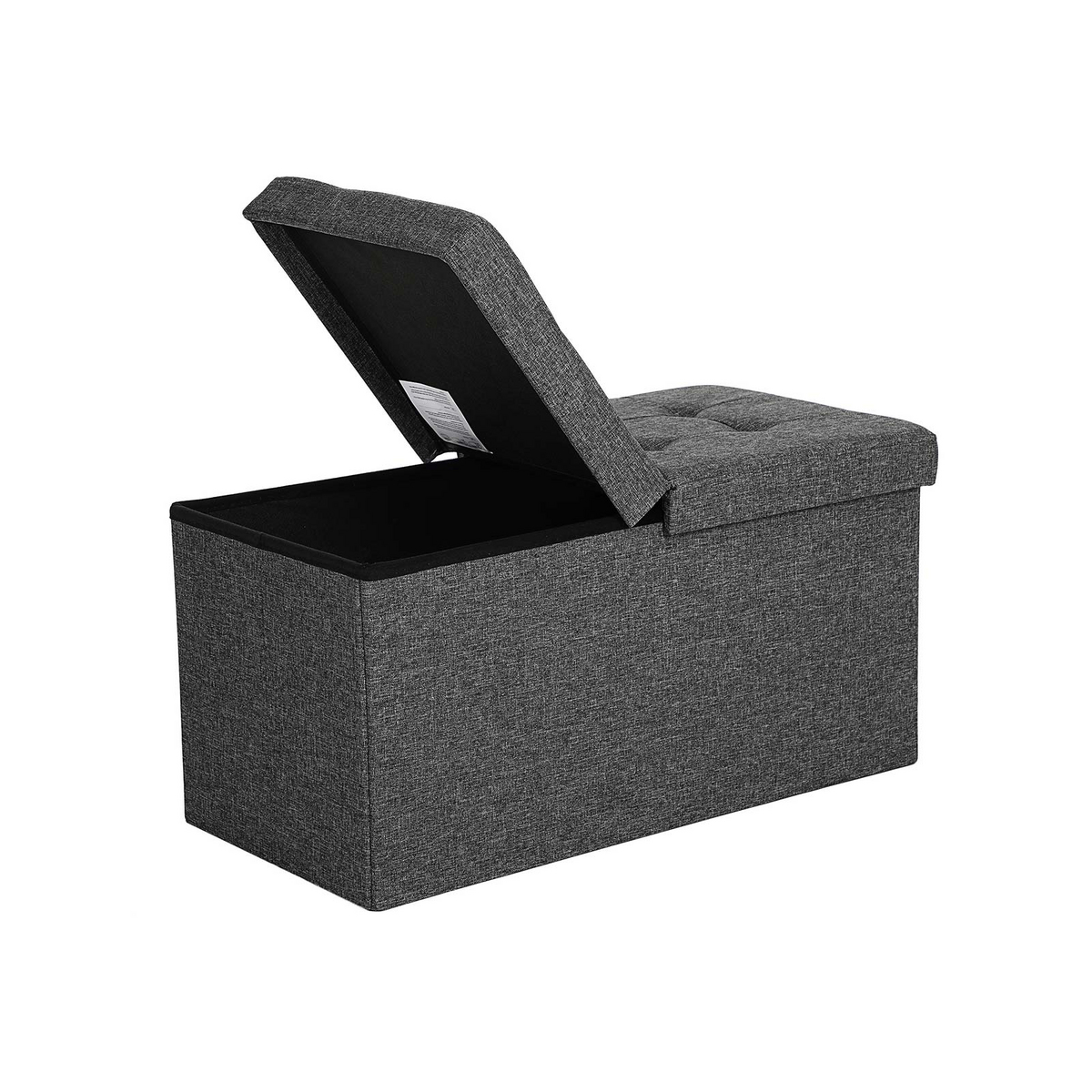 Songmics säilytysrahi, 80 L, 76 × 38 × 38 cm, kokoontaitettava, tummanharmaa, LSF46GYZ