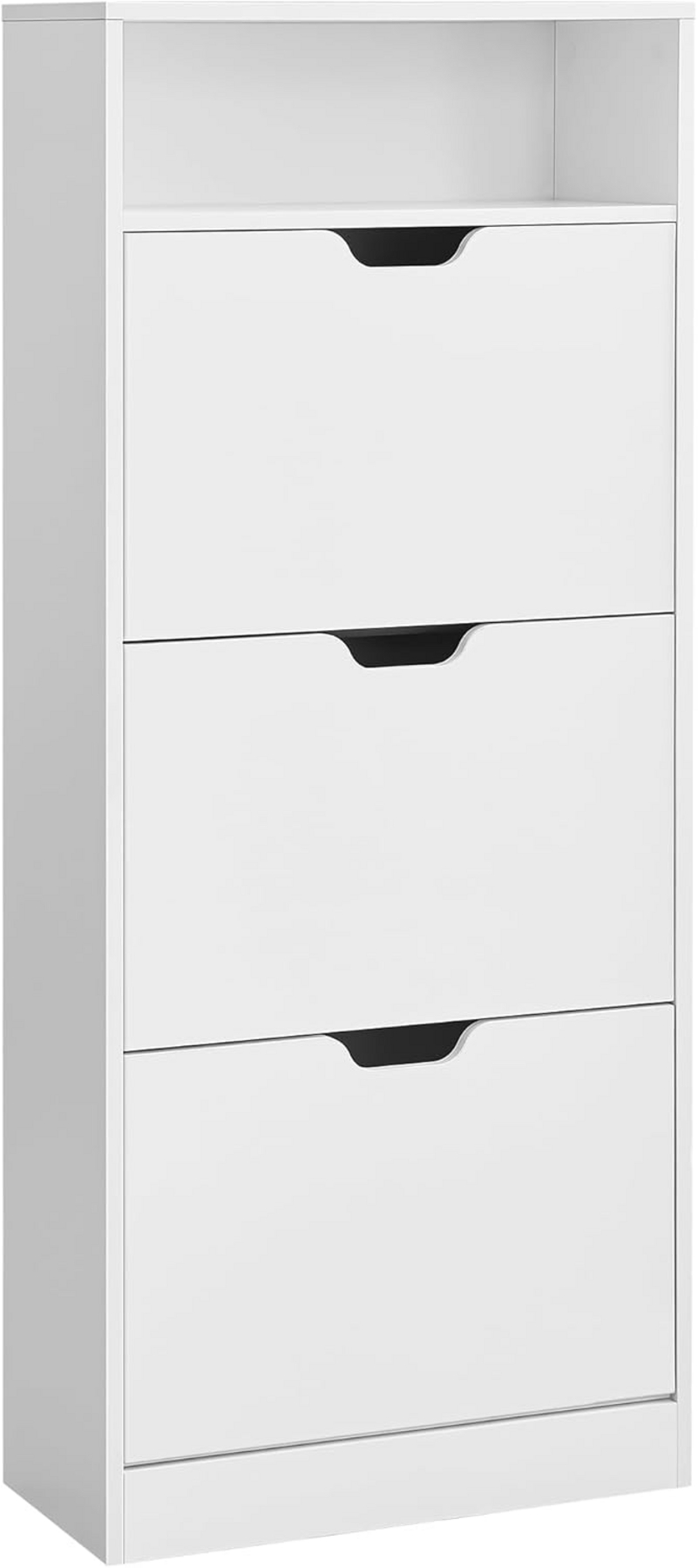 Vasagle kenkäkaappi, 24 × 60 × 139 cm, säädettävä, pilvenvalkoinen, LBC046W01