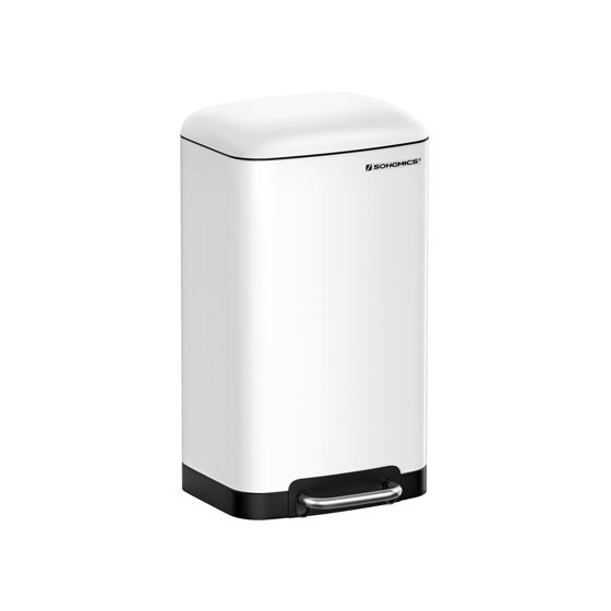 Songmics roska-astia, 30 L, valkoinen, LTB01W