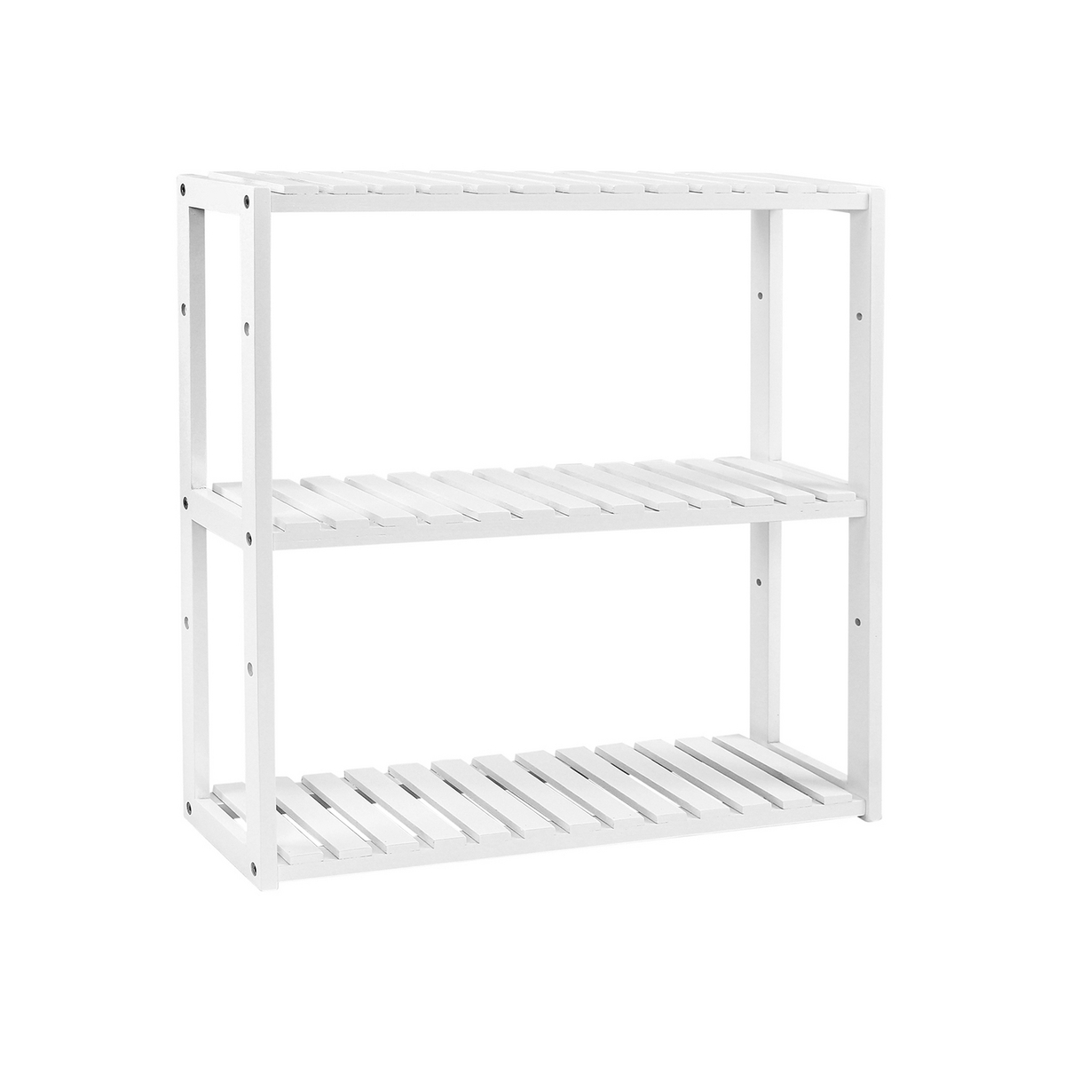 Songmics kylpyhuonehylly, 3 tasoa, 60 × 15 × 54 cm, korkeussäädettävä, valkoinen, BCB13W
