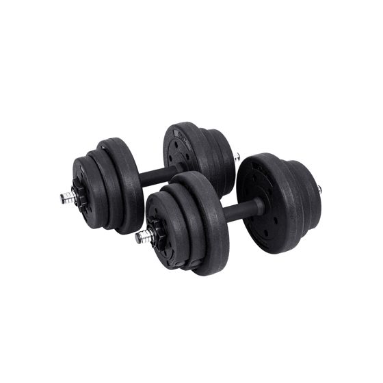 Songmics käsipainot, 2 × 10 kg, säädettävä, musta, SYL20HBK