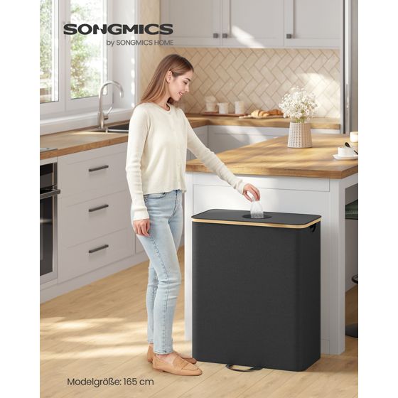 Songmics lajitteluastia, musta/luonnonbeige, URRB513B01