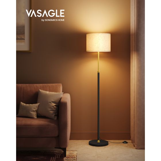 Vasagle lattiavalaisin, 170 cm, korkeussäädettävä, kulta/musta, LFL002B02