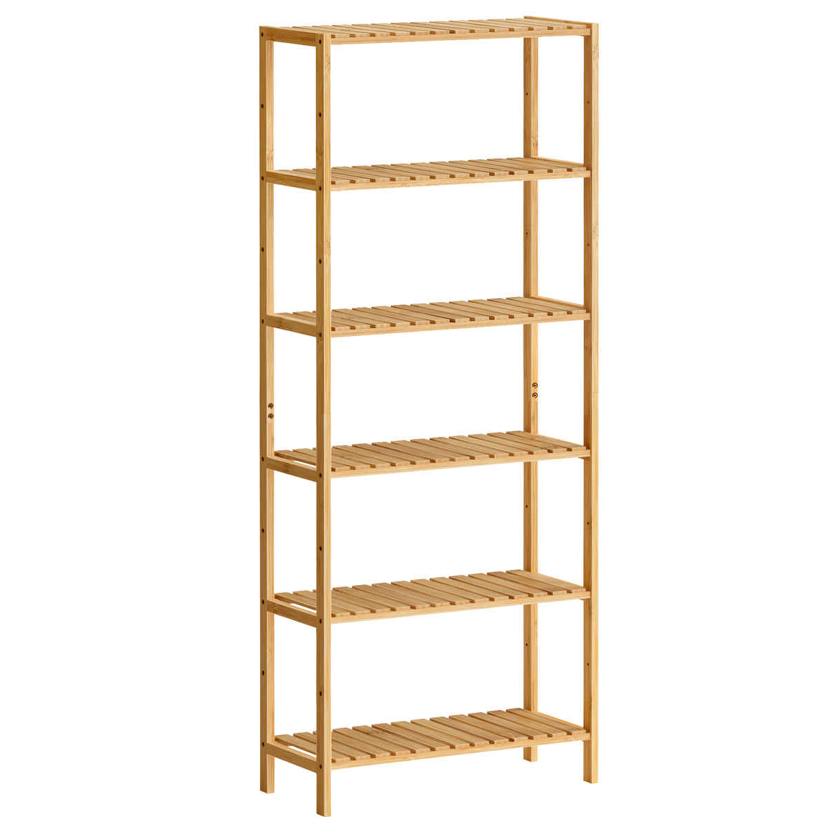 Songmics hyllykkö, 6 tasoa, 160.9 cm, luonnonvärinen