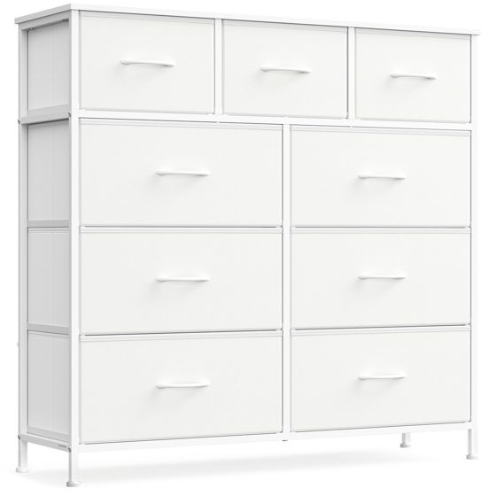 Songmics lipasto, 9 laatikkoa, pilvenvalkoinen, LGS324WH01