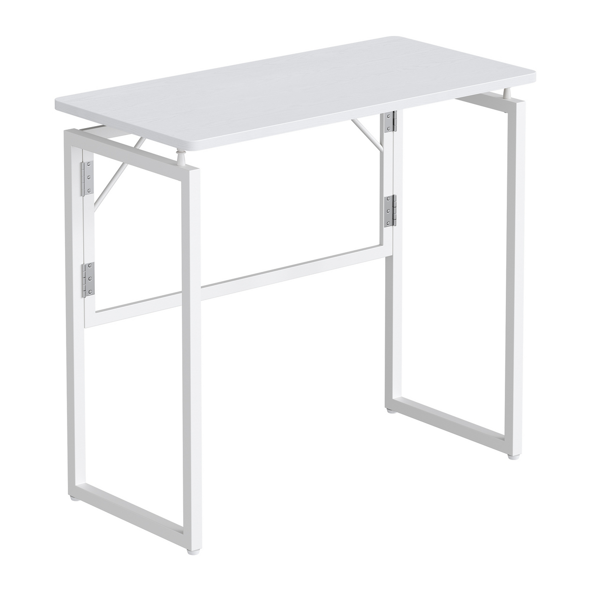 SONGMICS HOME tietokonepöytä, 31.7 × 15.9 × 29.3 tuumaa, kokoontaitettava, mattavalkoinen
