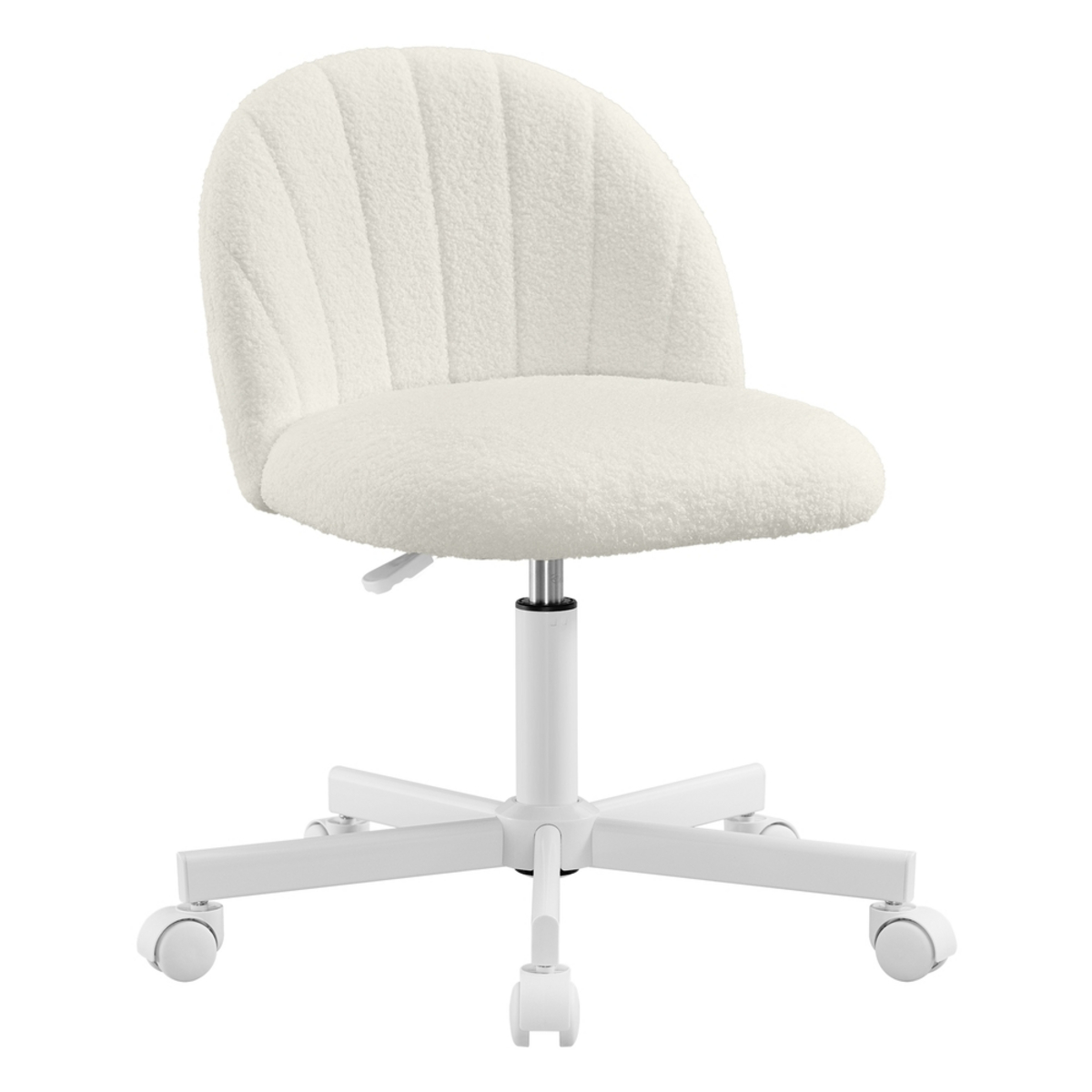 SONGMICS työtuoli, 22.8 × 24 × 27.8–32.9 tuumaa, korkeussäädettävä, pyörivä, valkoinen