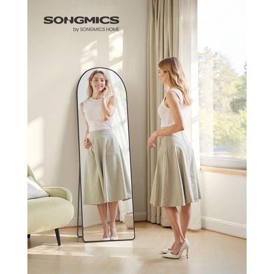 Songmics kokovartalopeili, 160 × 50 cm, musta, LFM051BD01