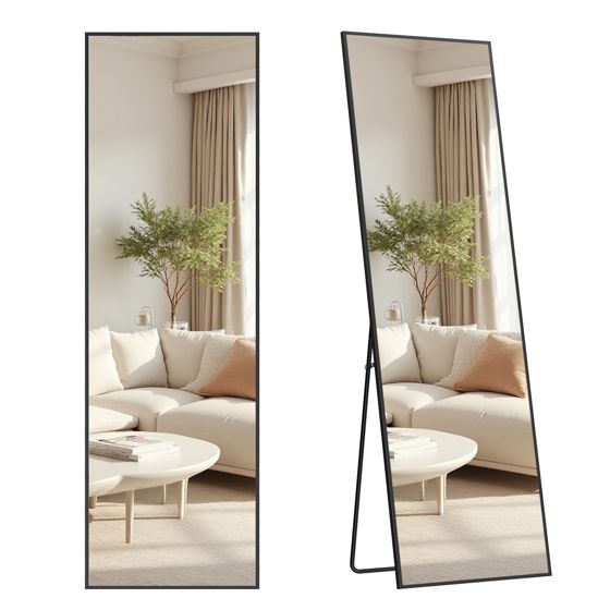 Songmics kokovartalopeili, 160 × 50 cm, musta, LFM050BD01