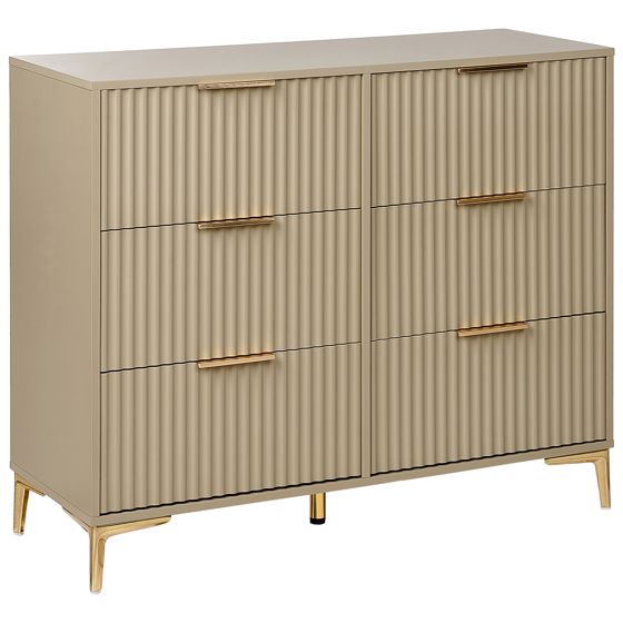 Lipasto 6 laatikolla WALCOTT Beige