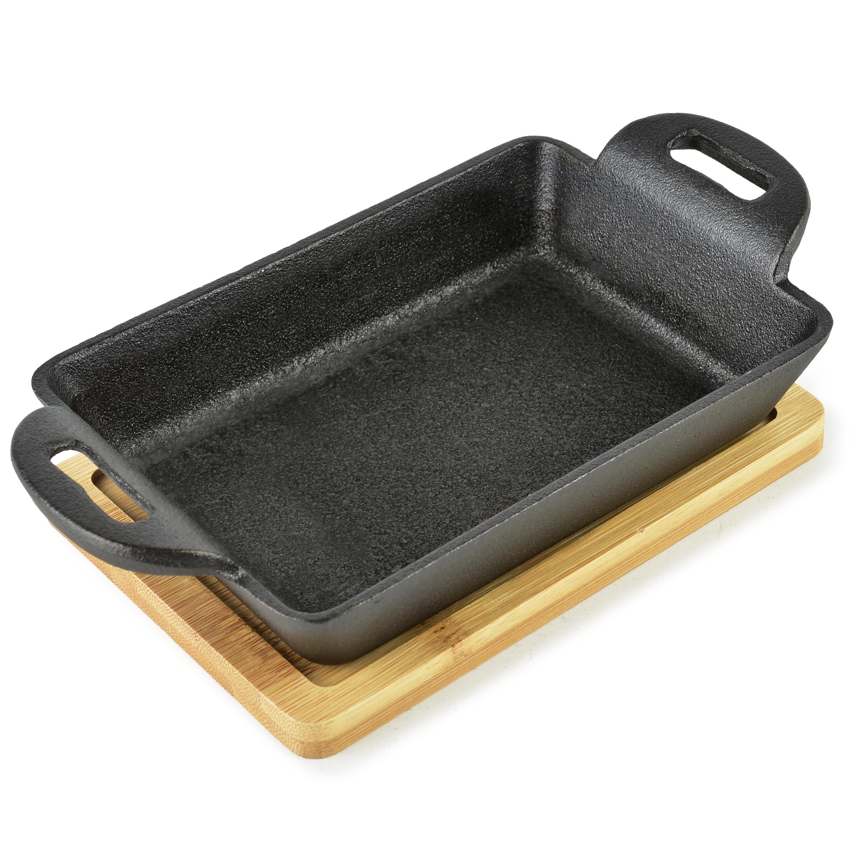 Tarjoiluastia valurauta LUXE Allesken 19x11x3 cm musta 1 kpl