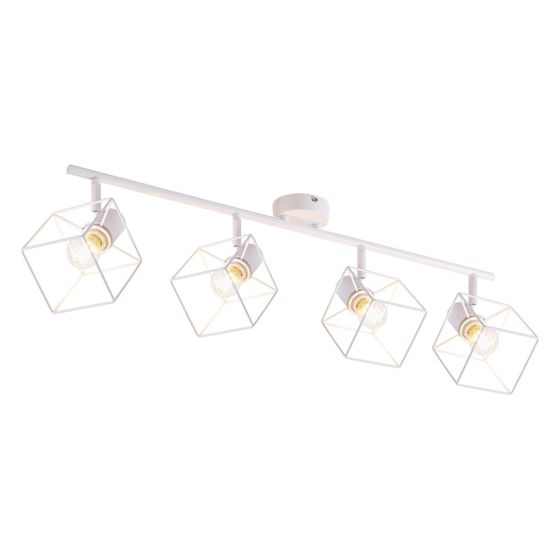 NETTLIFE musta kattokohdevalaisin E14 350° kääntyvä kattovalaisin vintage - metalli olohuoneeseen säädettävä ilman lamppua