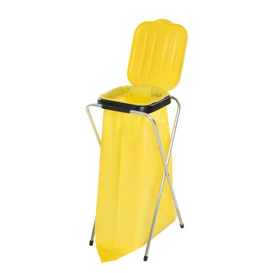 Tarjoiluteline 120 litran jätesäkeille, KELTAINEN