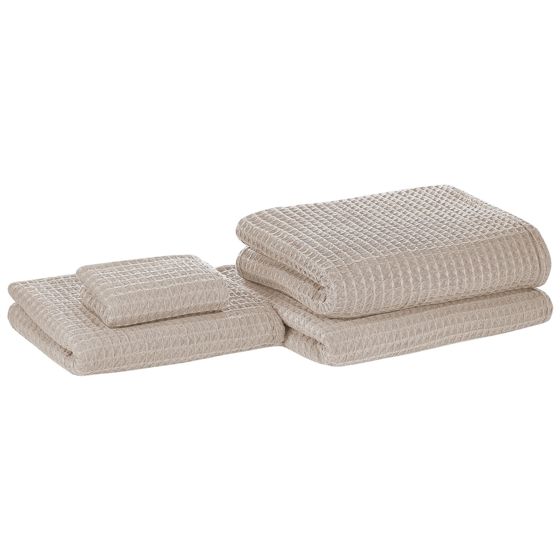 Pyyhesetti 4 kpl AREORA Puuvilla Beige