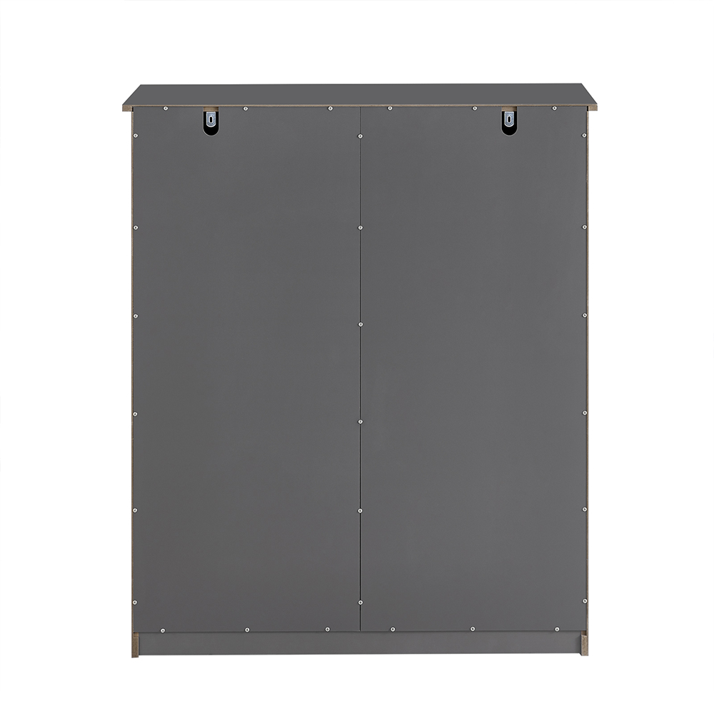 SoBuy Pyykkikaappi BZR33-DG - ekologinen mdf, 2 laatikkoa ja 2 säkkiä, harmaa