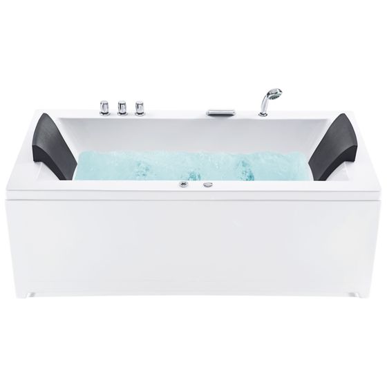 Kulmaporeamme LED-valolla VARADERO Vasen 183 x 90 cm Valkoinen