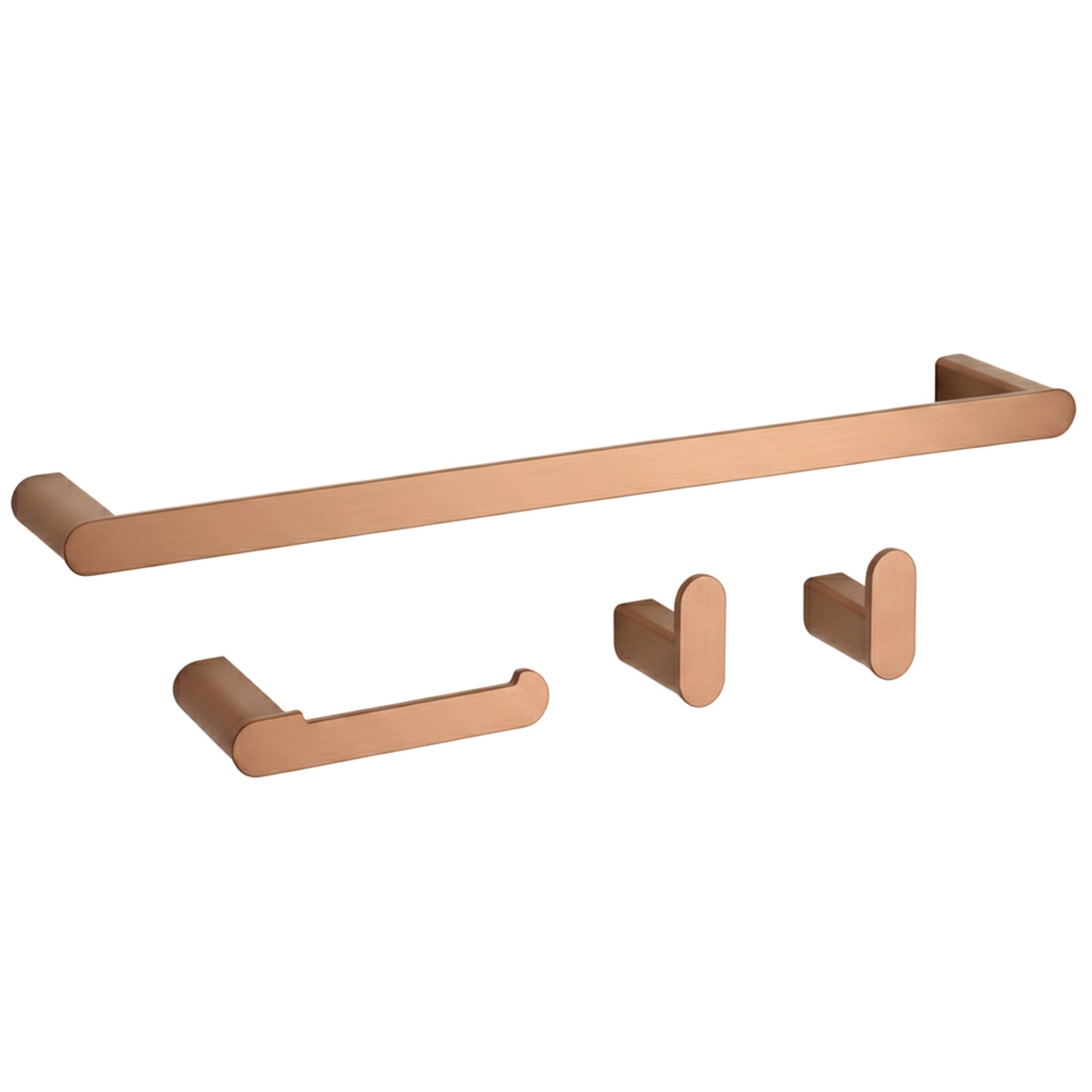 REA kylpyhuoneen naulakkosetti MATI harjattu kupari, 60X6,8X3CM