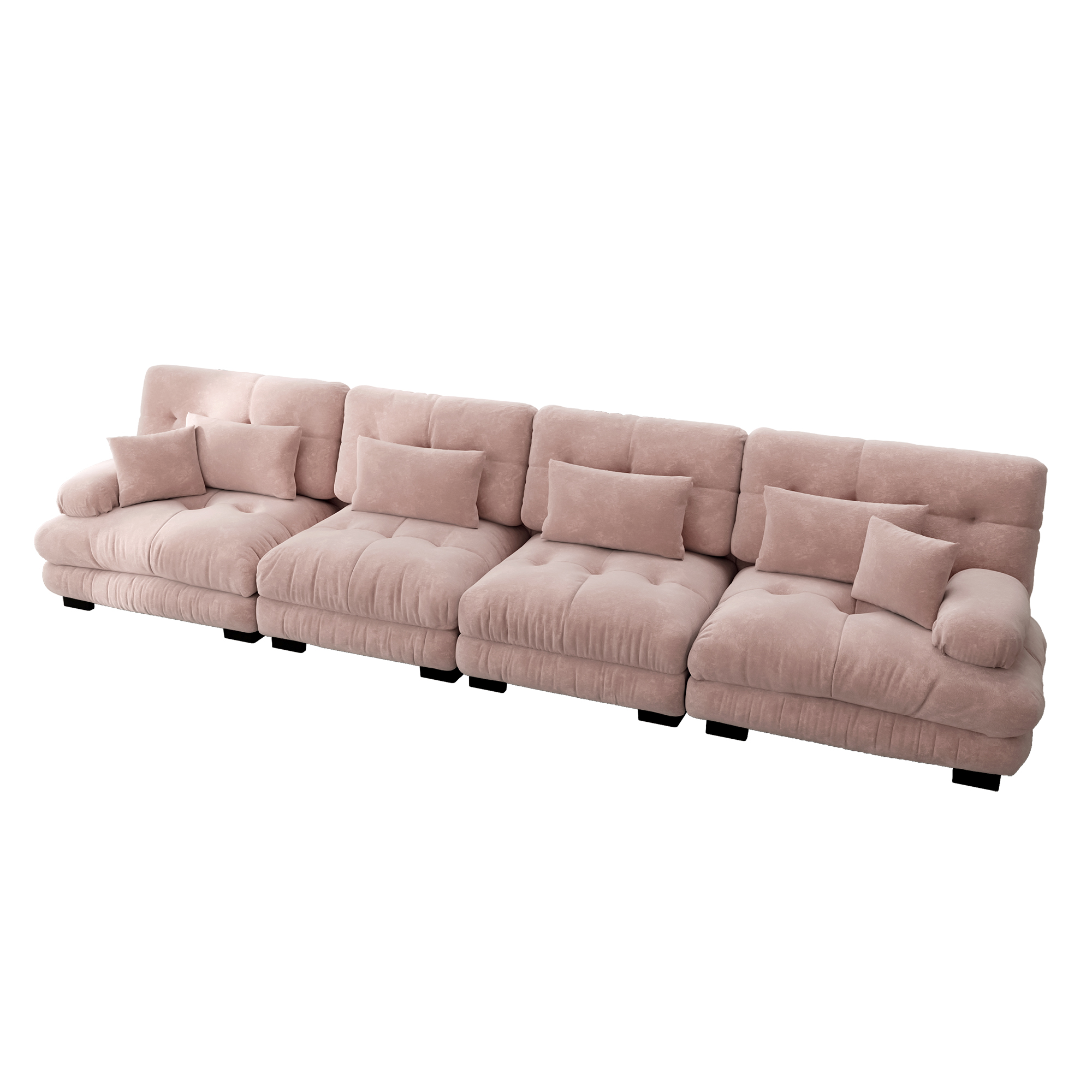moduulisohva 4-paikkainen pinkki chenille skandinaavinen vuodesohva
