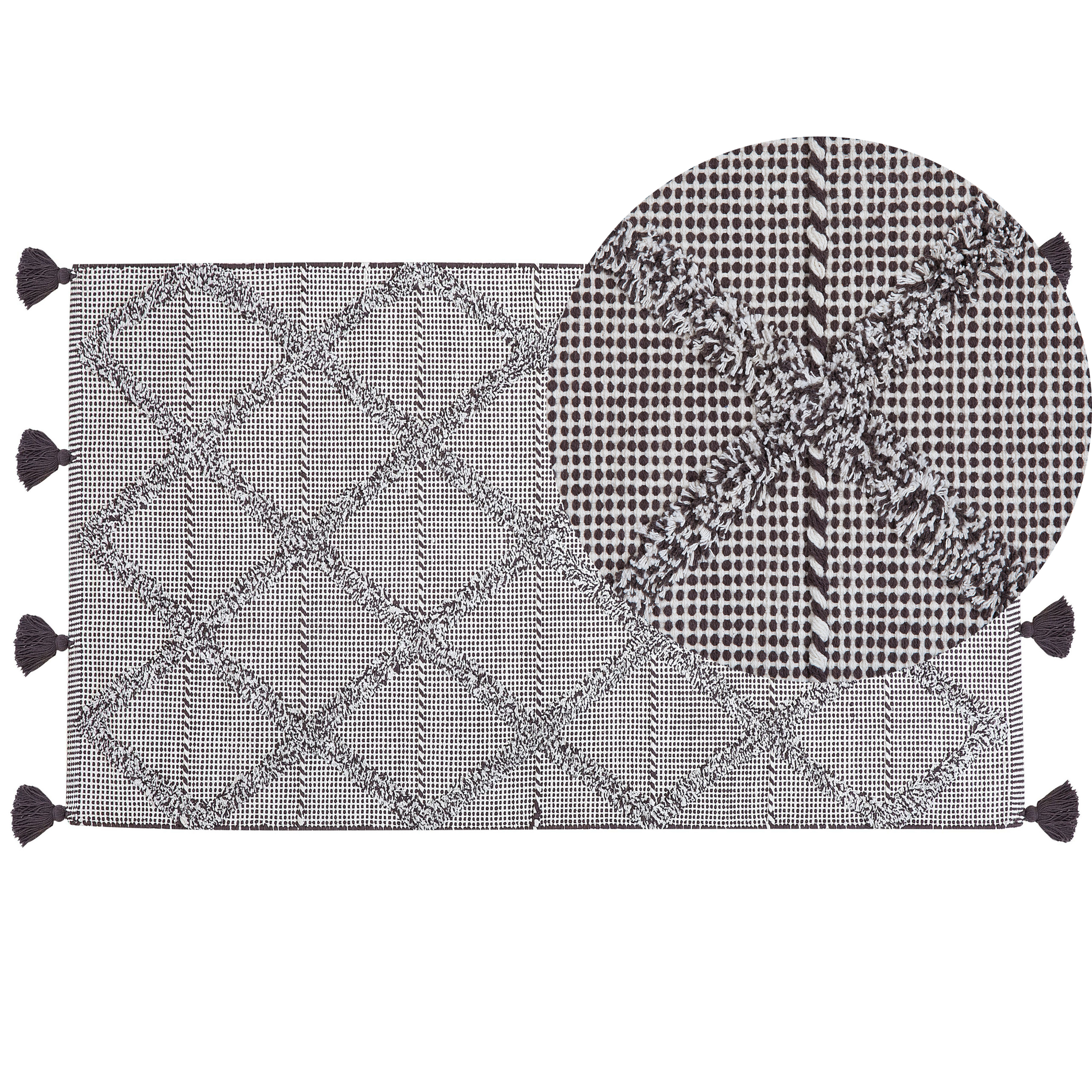 Matto TUZLA Ruskea 80 x 150 cm Puuvilla