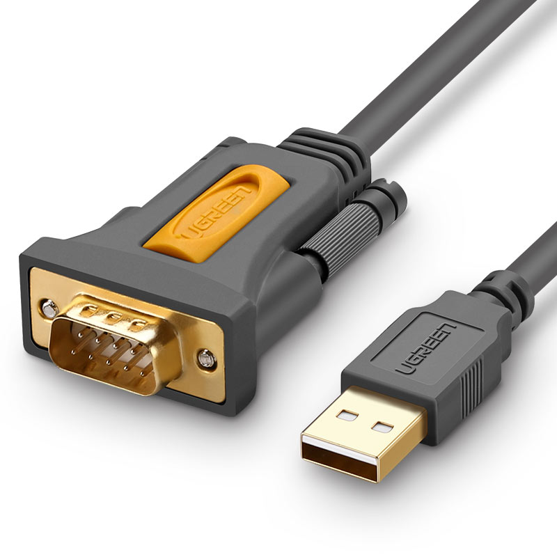 Sovitinkaapeli USB-A - DB9 RS-232 1,5 m harmaa