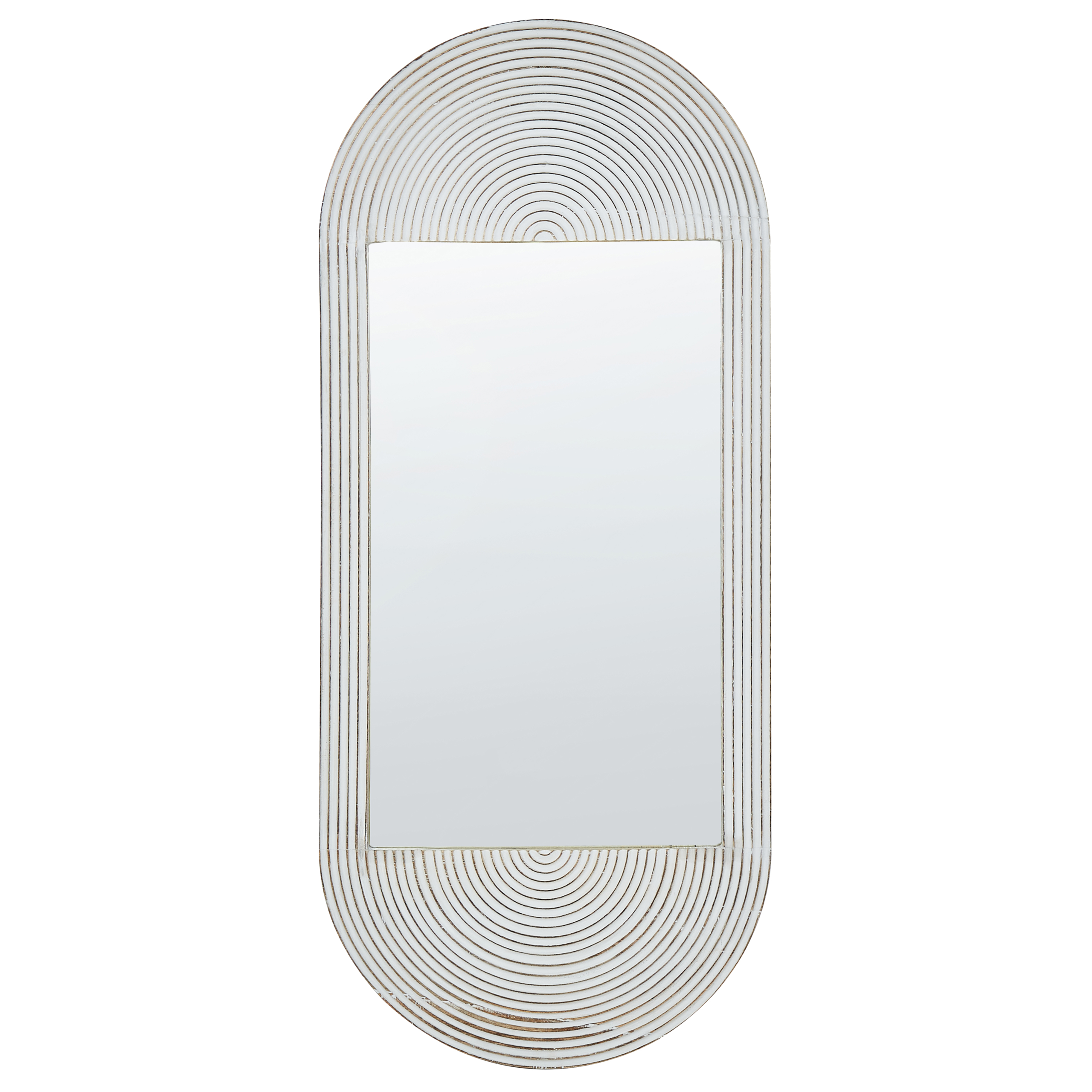 Seinäpeili BRIANT 56 cm 130 cm Mangopuu Valkoinen