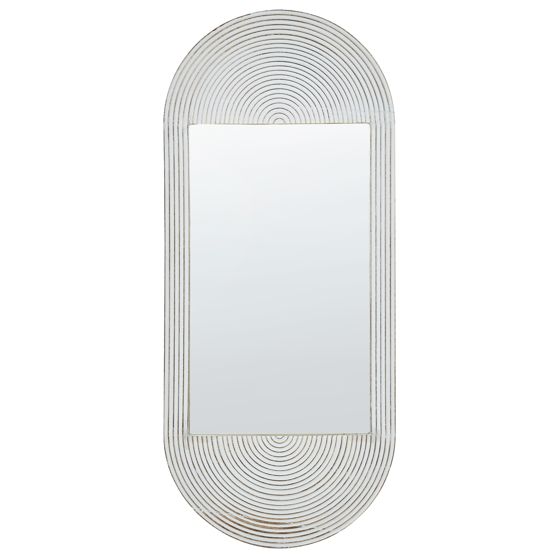 Seinäpeili BRIANT 56 cm 130 cm Mangopuu Valkoinen