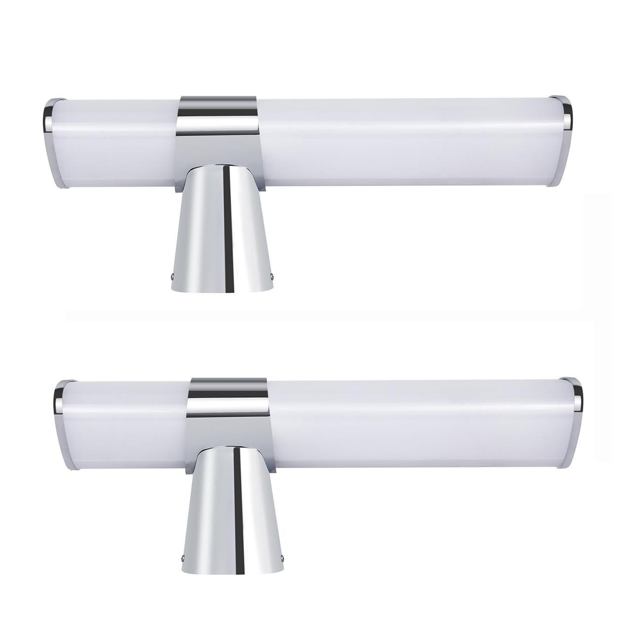 NETTLIFE LED-kylpyhuoneen, seinävalaisin, 2Kpl:n, setti, LED-kylpyhuoneen, peilivalaisin - moderniKromi 6W, 30CM vedenpitävä, IP44 4000K