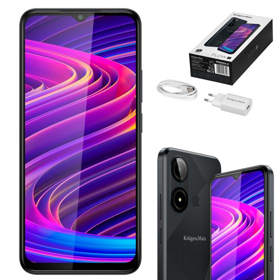 Kruger&Matz FLOW 11 älypuhelin 6,56" 4/64 Gt DualSIM 4000 mAh LTE musta