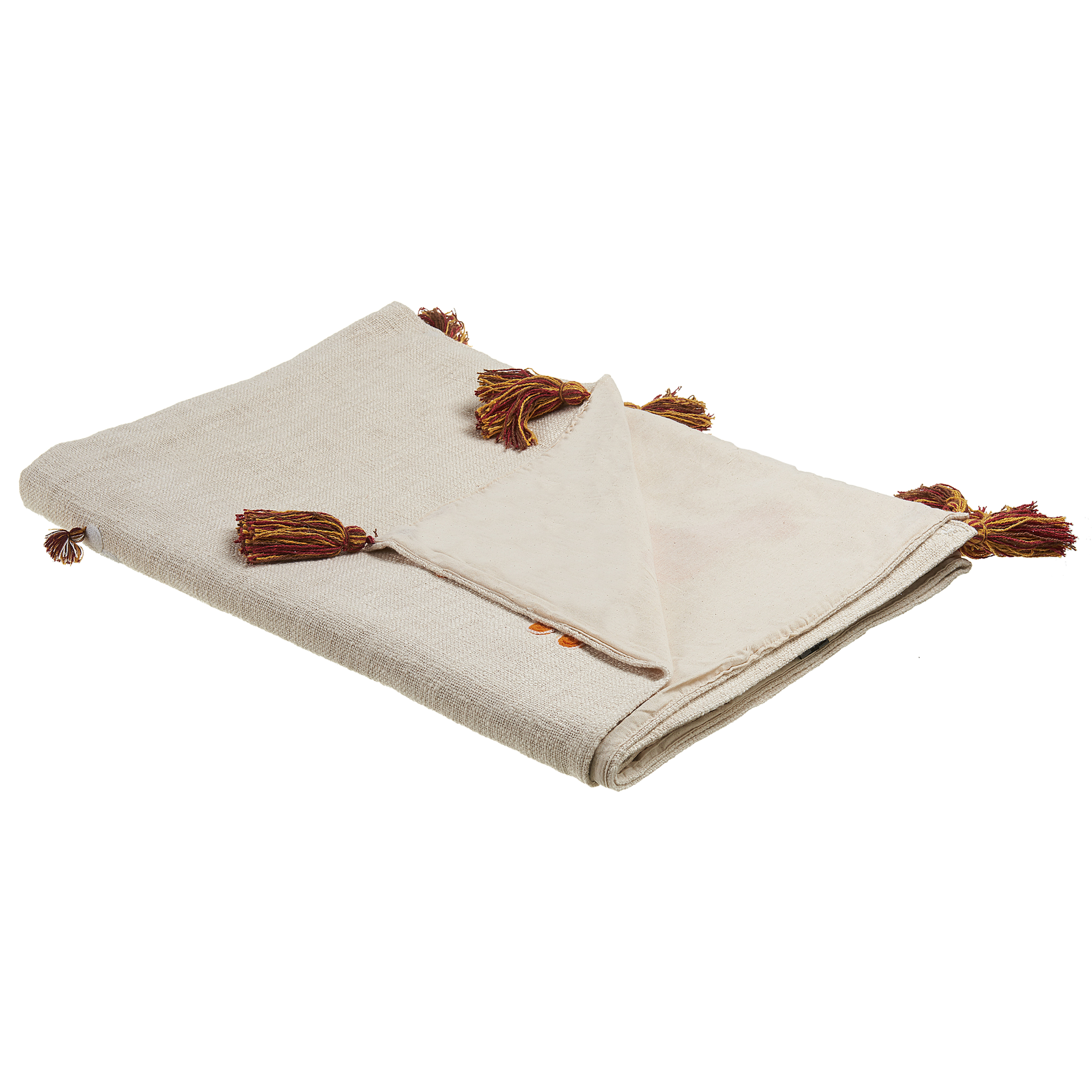 Torkkupeitto KHANDWA puuvilla 130 x 180 cm Beige