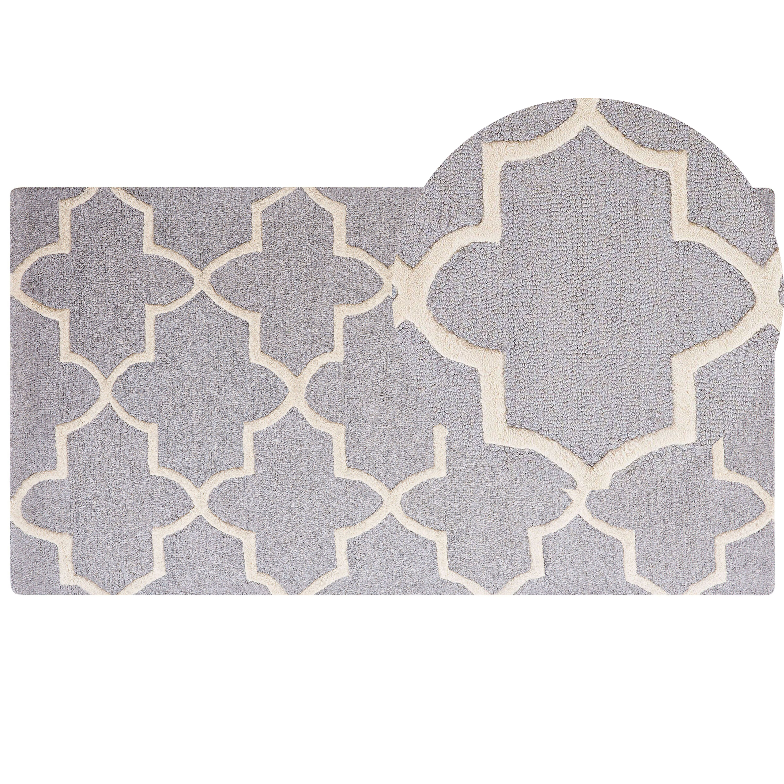 Matto SILVAN Vaaleanharmaa 80 x 150 cm villa