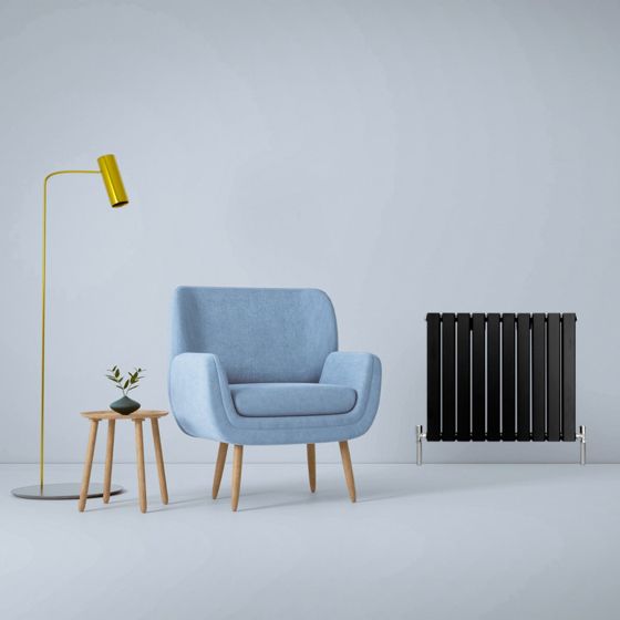 Design-litteät patterit mattamusta 600 mm x 700 mm