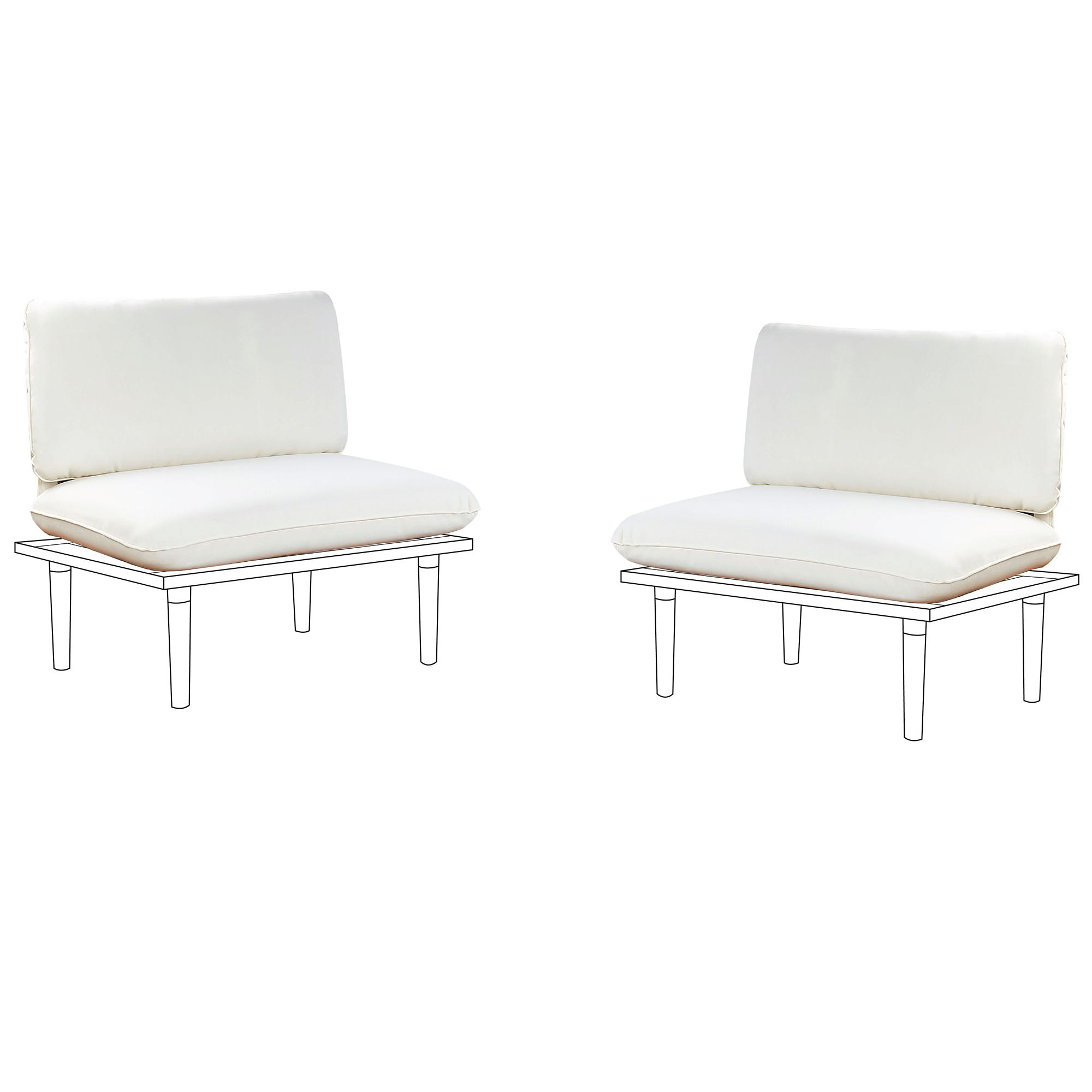 Ulkotyynyjen päällissetti FRASCATI  Luonnonvalkoinen