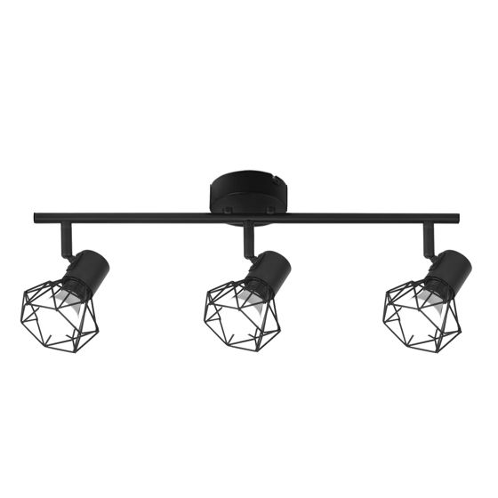 NETTLIFE Kattospottivalaisin 3 lamppua E14 musta teollinen säädettävä 350° vintage olohuone keittiö makuuhuone