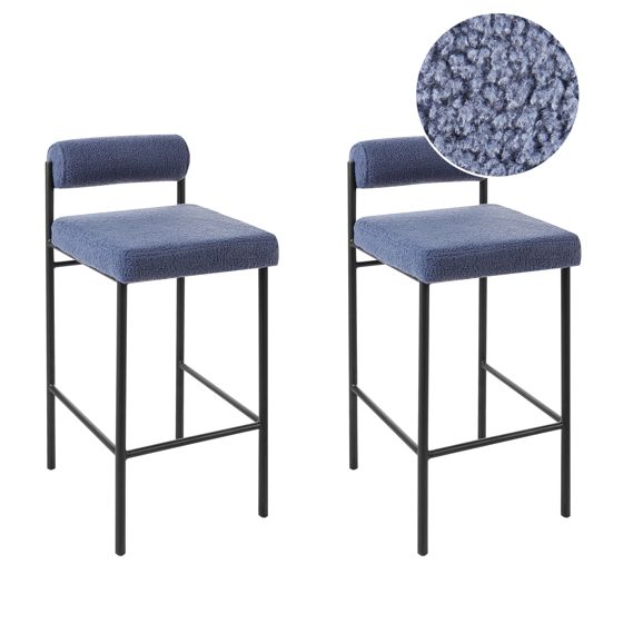 Baarituolisetti 2 kpl AMAYA buklee Tummansininen