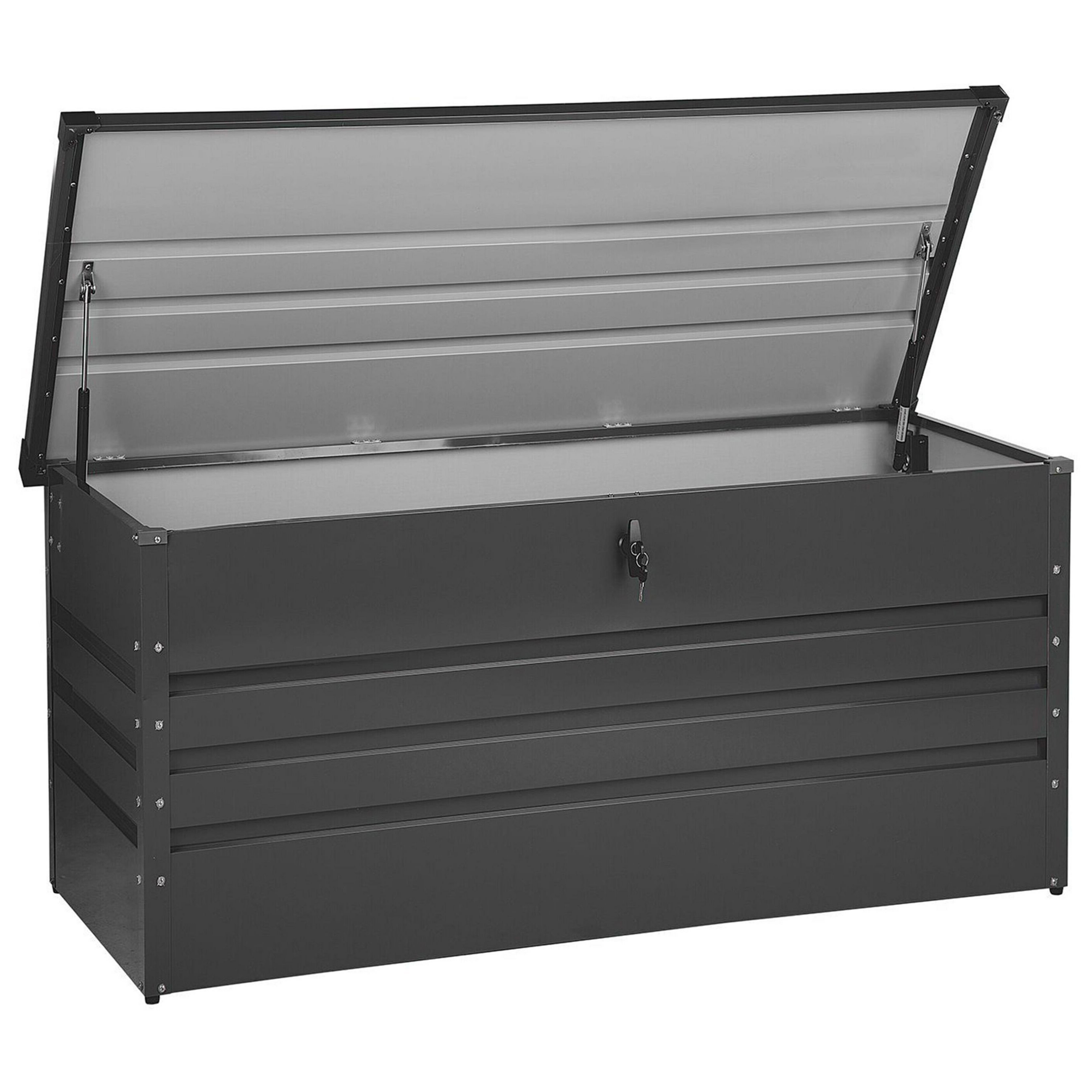 Säilytyslaatikko CEBROSA metalli 132 cm 62 cm Grafiitinharmaa