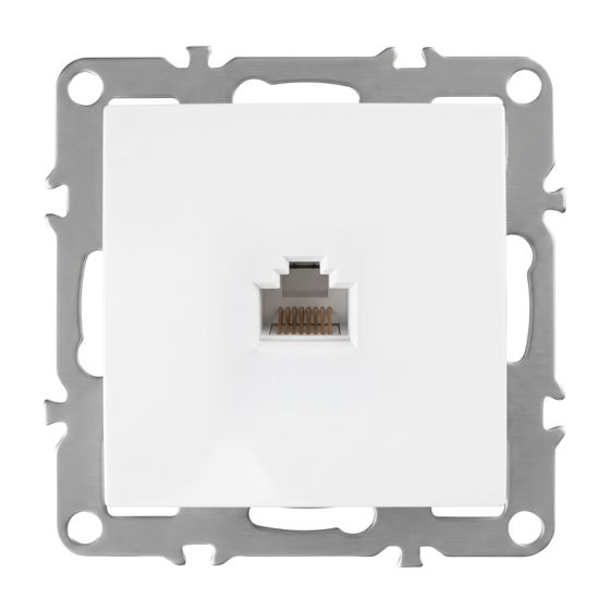 Toolight RJ45-pistorasia OSTE JNH010-S Valkoinen 3x7, 4x7, 4cm