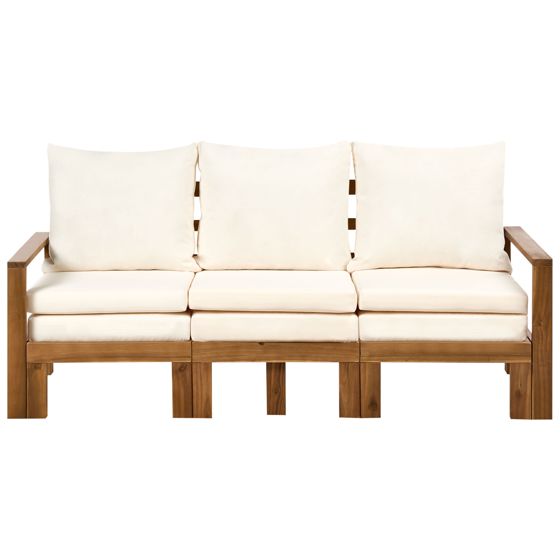 Puutarhapenkki pehmusteella ISOLELLO 190 cm säädettävä akaasia Ruskea