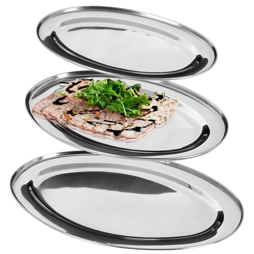 Soikea teräsvati 3 kpl.