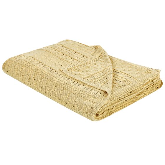 Päiväpeitto DAULET puuvilla 150 x 200 cm Keltainen