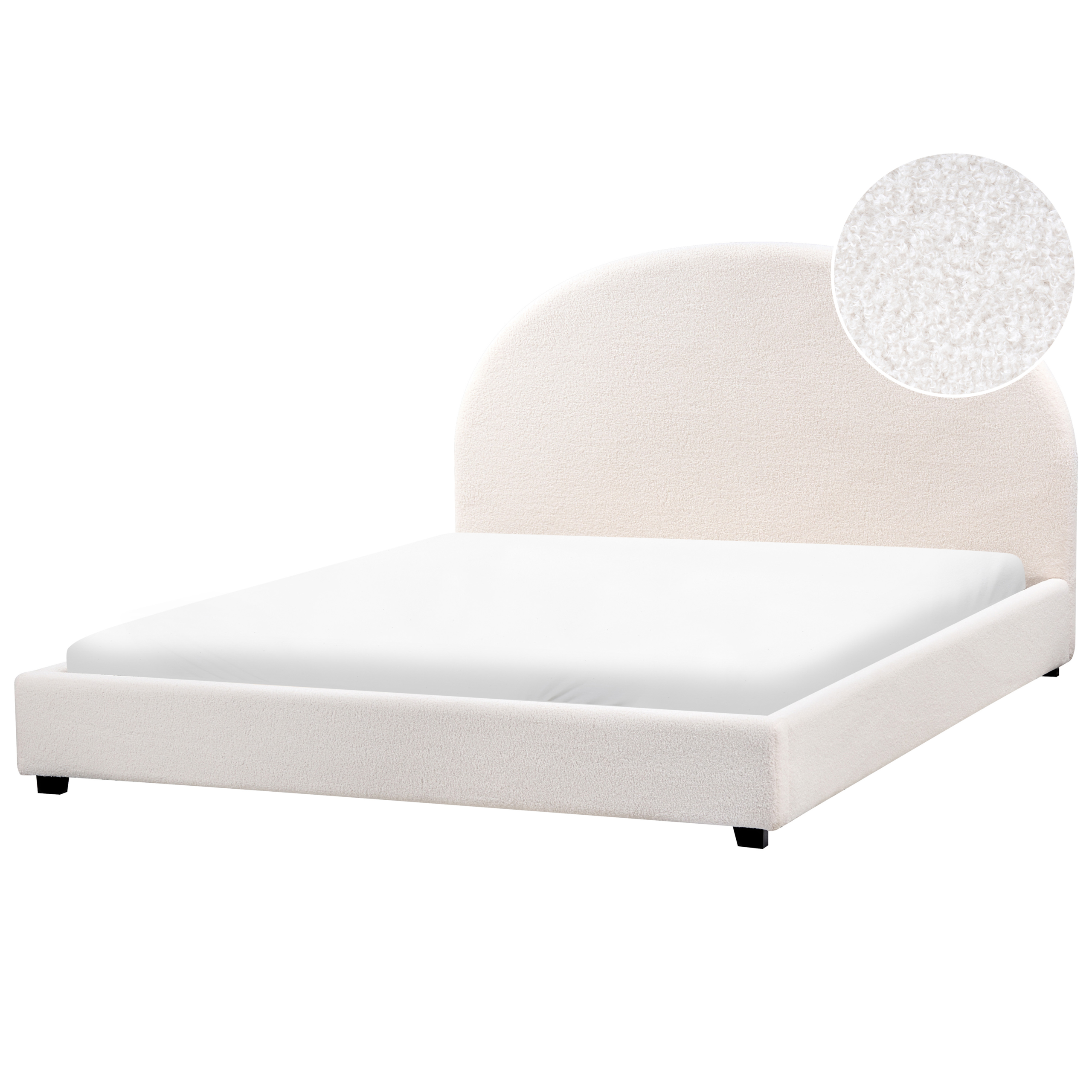 Sänky buklee VAUCLUSE 160 x 200 cm Luonnonvalkoinen