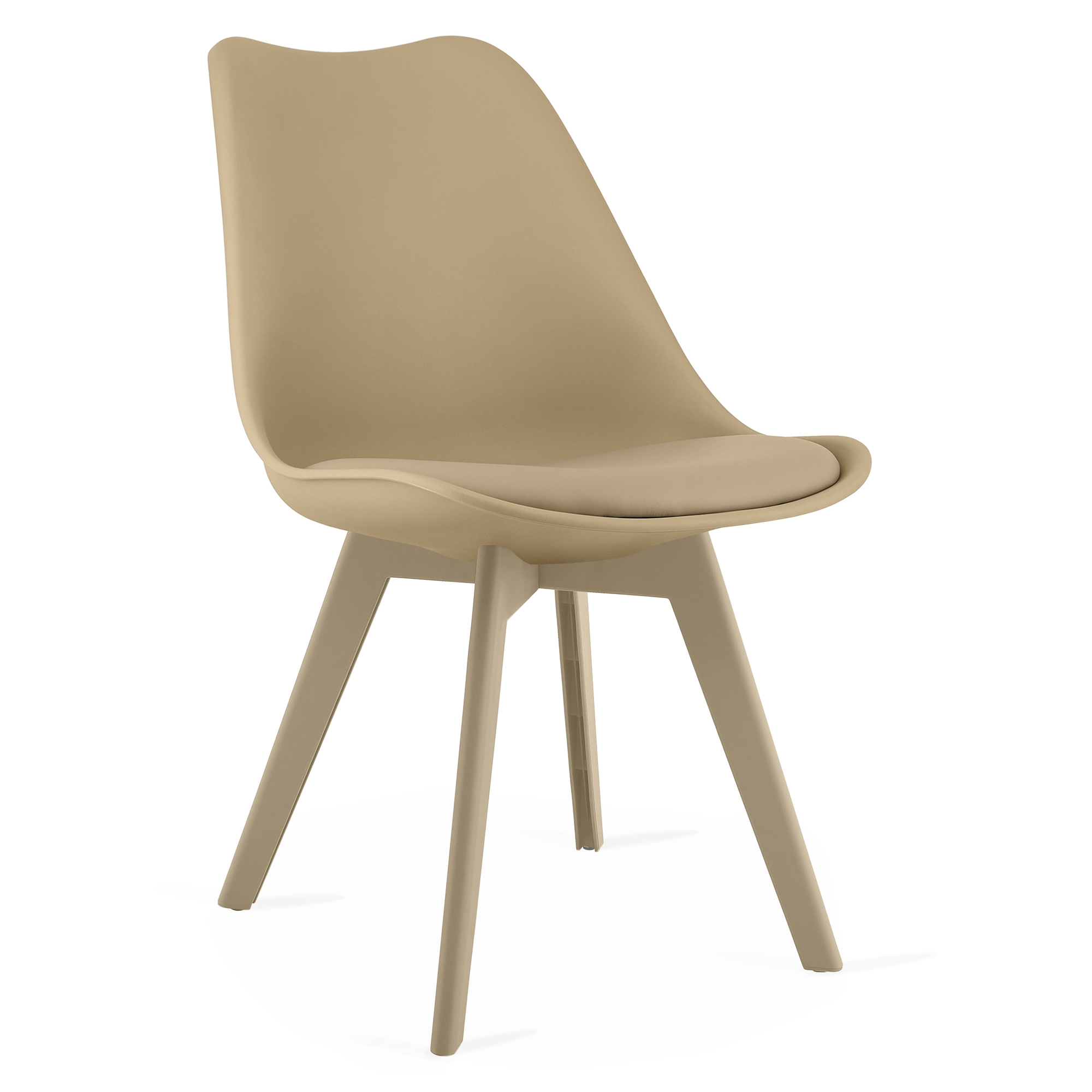Tuoli - Leobert - MARK - Dunkelbeige/beige jalat - 49x43x82 cm - setti 4 kpl
