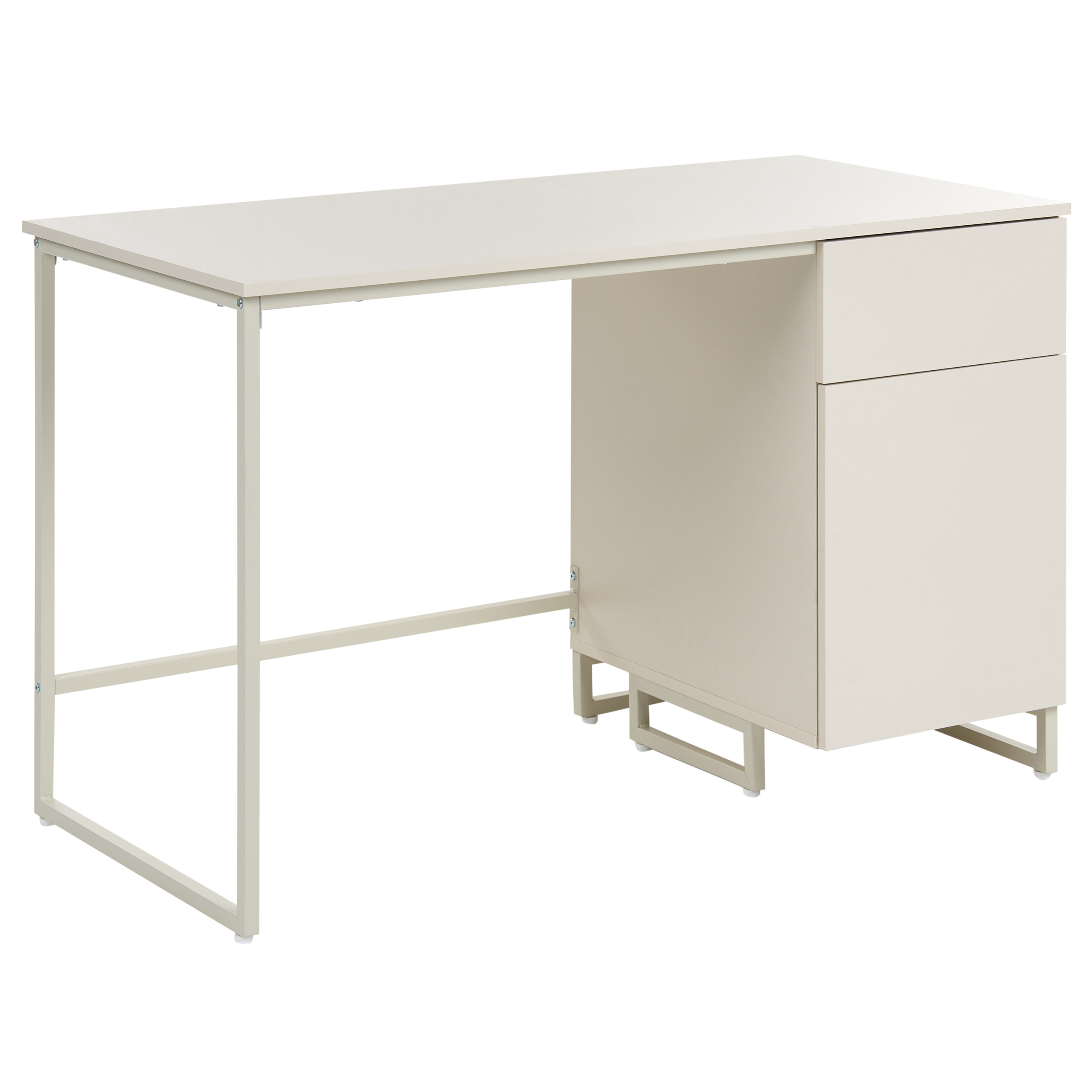 Työpöytä LEXTON 120 cm 60 cm laatikoilla Vaaleanbeige