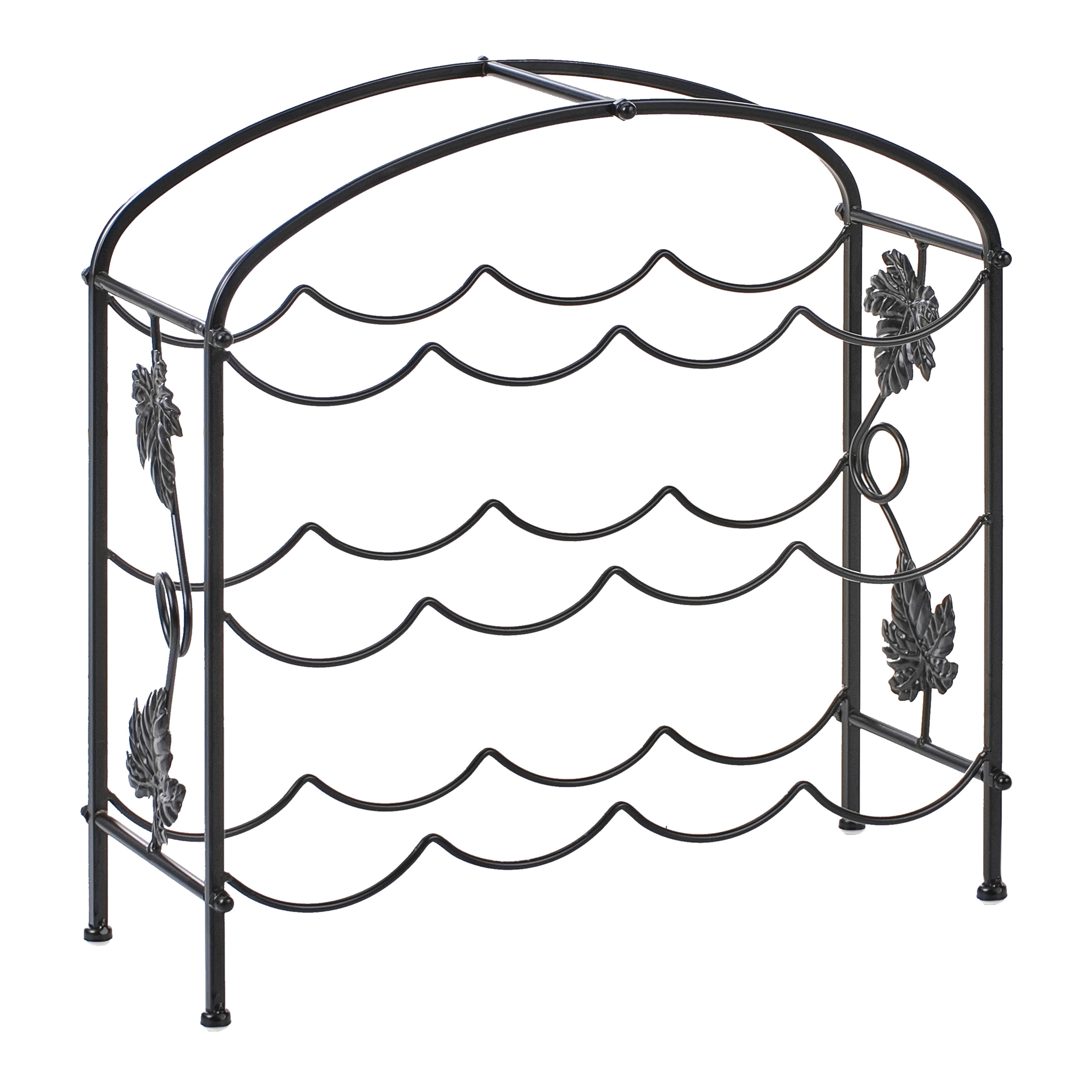 Viinipulloteline BUNDORAN metalli Musta