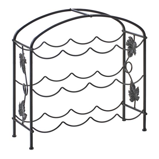 Viinipulloteline BUNDORAN metalli Musta